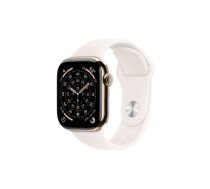 Apple Watch Series 11 GPS + Cellular 42mm Gold Titanium Case with Light Blush Sport Band - M/L | Apple | MF8X4ET/A | 195950472295