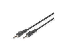 Cable; Jack 3.5mm 3pin plug,both sides; 1.5m; black | AK-510100-015-S | AK-510100-015-S