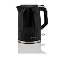 Gorenje K17DPB | Kettle | Electric | 1.7 L | 2200 W | Plastic/Stainless steel | 360° rotational base | Black | K17DPB | 3838782826955