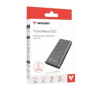 Verbatim TurboMetal SSD USB4 2TB USB Type-C USB4 Gen 2x2 Silver | 32022 | 0023942320227 | WLONONWCRTBEL