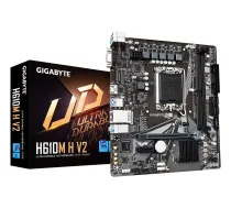 GIGABYTE H610M H V2 DDR4 mātesplate - atbalsta Intel Core 14. paaudzes CPU, 6+1+1 hibrīda digitālā VRM, līdz 3200MHz DDR4 (OC), 1xPCIe 3.0 M.2, GbE LAN, USB 3.2 Gen 1 | H610M H V2 DDR4 | 4719331851743 | H610M H V2 DDR4