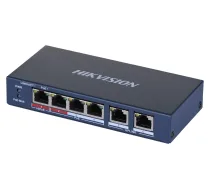 Hikvision DS-3E0106HP-E Network Links Unmanaged Fast Ethernet (10/100) PoE Support Blue | DS-3E0106HP-E | 6954273693343 | KILHIKSWI0004