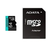 ADATA 64GB Micro SDXC UHS-I Adapter | AUSDX64GUI3V30SA2-RA1 | 4710273771328