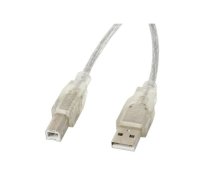 Cable USB 2.0 AM-BM 3M Ferryt transparent | AKLAGKU00000004  | 5901969413564 | CA-USBA-12CC-0030-TR