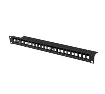 Patch Panel 24 ports 1U 19 inch blank black to keystone modules | NULAGPP24000002  | 5901969416091 | PPKS-1024-B