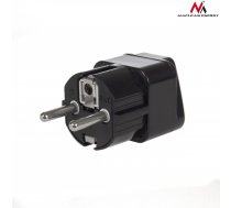 Adapter socket UK on EU plug universal Maclean MCE155 black | AKMCLKSAGMCE155  | 5902211105794 | MCE155