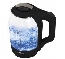 Esperanza EKK025K tējkanna 1.7L 1500W Korpuss no rūdīta stikla,Melna | EKK025K | 5901299949771 | AGDESPCZE0055