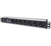 Intellinet 19" 1.5U Rackmount 7-Way Power Strip - German Type", With Surge Protection, 3m Power Cord | 714006  | 766623714006 | LIPITLRAK0005