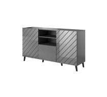 ABETO chest of drawers 150x42x82 graphite/gloss | ABETO KOM150 GR  | 5903815006470 | KOYCMMZPM0077