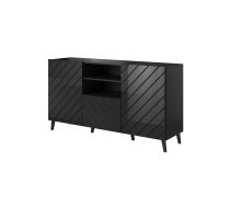 ABETO chest of drawers 150x42x82 gloss black/black | ABETO KOM150 CZ  | 5903815006463 | KOYCMMZPM0076