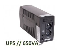 650VA / 390W  Line-Interactive UPS | Nepārtrauktās barošanas bloks | LED, 1x7Ah, izmēri 100*280*140 | UPS-OF650  | 3100000038793