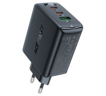 Acefast A41 wall charger, 2x USB-C + USB, GaN 65W (black) | A41 black  | 6974316281757 | 043277