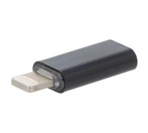 Adapter; Apple Lightning plug,USB C socket; black; Cablexpert | A-USB-CF8PM-01  | A-USB-CF8PM-01