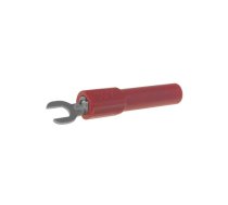 Adapter; banana 4mm socket,fork terminal; 60VDC; 36A; red; 43mm | RDA-S4-W2-R