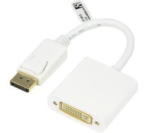 Adapter DELTACO mini, DisplayPort / DVI-D, 0.2m, white / DP-DVI15 | 201708010041  | 734000467765 | DP-DVI15