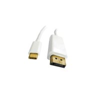 Adapter; DisplayPort 1.2,USB 3.1; DisplayPort plug,USB C plug | QOLTEC-50413 | 50413