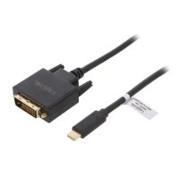Adapter; DVI-D (24+1) plug,USB C plug; 1.8m; black; black | UA0331  | UA0331