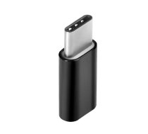 Adapter Micro USB (female) to Type C (male) black | 5901737312075 | 5901737312075 | 85177900