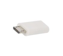 Adapter; USB 2.0; USB B micro plug,USB C socket; white | USB.C-MICRO-WH  | 55550