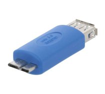 Adapter; USB 3.0; USB A socket,USB B micro plug; nickel plated | AK-AD-25 | AK-AD-25
