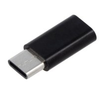 Adapter; USB 3.1; USB B micro socket,USB C plug | SAVAK-31/BLACK | AK-31/B