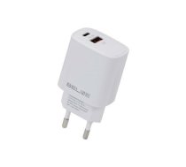 Ładowarka sieciowa 20W USB-C + USB-A biała | AZBINTLBELI2160  | 5905359813316 | Beli02160