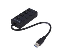 Akyga Hub AK-AD-33 USB active USB A (m) | 4x USB A (f) switches ver. 3.0 15cm | AK-AD-33  | AK-AD-33