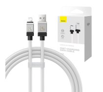 Fast Charging cable Baseus USB-A to Lightning Coolplay Series 1m, 2.4A (white) (CAKW000402) | CAKW000402  | 6932172626730 | CAKW000402