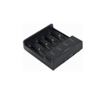 Bateriju lādētājs Gembird USB 4-slot Ni-MH + Li-ion Fast Battery Charger Black | BC-USB-02  | 8716309121064