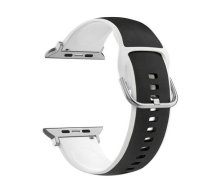 Beline pasek Apple Watch Silico Leather 42|44|45|49mm czarno-biały |black-white box | 5905908356141  | 5905908356141 | 5905908356141