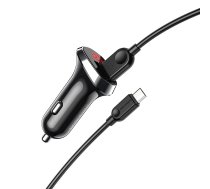Borofone Car charger BZ15 Auspicious - 2xUSB - 2,4A with USB to MicroUSB cable black | ŁAD001412  | 6931474737687 | ŁAD001412
