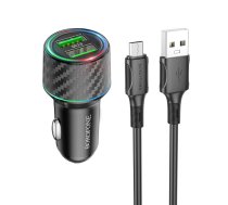 Borofone Car charger BZ21A Brilliant - 2xUSB - QC 3.0 36W with USB to Micro USB cable black | ŁAD001664  | 6941991101212 | ŁAD001664