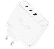 Borofone Wall charger BN11 Imperial - USB + 2xType C - QC 3.0 PD 100W white | ŁAD001674  | 6941991103773 | ŁAD001674