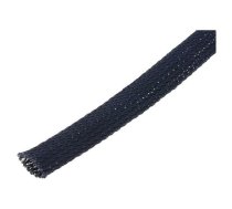 Braid; ØBraid : 11÷14nom.11mm; polyester; black; -70÷125°C; L: 1m | CYG-PET-12-BK/1M  | CYG-PET12 1M