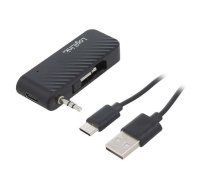 BT receiver; black; Jack 3,5mm x2,USB C; Bluetooth 5.1; 7m | BT0061  | BT0061