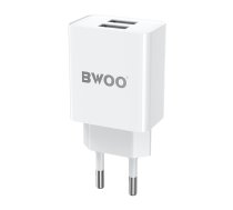 BWOO 5V 2,4A Wall charger BO-CDA123 2 x USB-A | BO-CDA123  | 6933654808279 | BO-CDA123