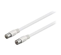 Cable; 10m; coaxial 9.5mm socket,coaxial 9.5mm plug; PVC; white | SAT-M/F-1000-WH  | 66617