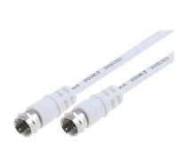 Cable; 10m; F plug,both sides; white | CABLE-F/F-10 | 11742