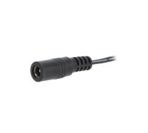 Cable; 2x0.5mm2; wires,DC 5,5/2,5 socket; straight; black; 0.23m | DC.CAB.2400.0025E