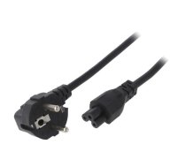 Cable; 3x0.5mm2; CEE 7/7 (E/F) plug angled,IEC C5 female; PVC | AK-NB-01A  | AK-NB-01A