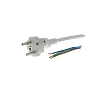 Cable; 3x0.75mm2; CEE 7/7 (E/F) plug,cables; PVC; 1.8m; white; 10A | S2-3/07/1.8WH | LT312 H05VV-F 3X0.75 1.8M WHT