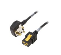 Cable; 3x1.5mm2; BS 1363 (G) plug,IEC C19 female; PVC; 2m; black | 6051.2048  | 6051.2048