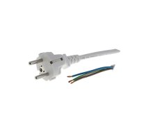 Cable; 3x1mm2; CEE 7/7 (E/F) plug,cables; PVC; 3m; white; 10A; 250V | S2-3/10/3WH | LT312 H05VV-F 3X1.0 3.0M WHT