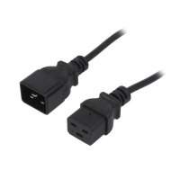Cable; 3x1mm2; IEC C19 female,IEC C20 male; PVC; 1.8m; black; 16A | AK-UP-03  | AK-UP-03