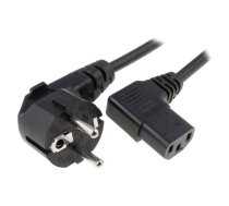 Cable; 3x1mm2; PVC; 3m; black; 10A; 250V; Core: Cu | SN312-3/10/3.0B | LT322+511 H05VV-F 3X1.0 3.0M BLK