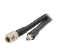 Cable; 50Ω; 3m; N female,RP-SMA male; PE; black | QOLTEC-57027  | 57027