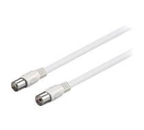 Cable; 75Ω; 1m; coaxial 9.5mm socket,coaxial 9.5mm plug; PVC | A+/SAT-M/F-0100-WH  | 58806