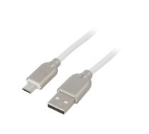 Cable; Cablexpert; USB 2.0; USB A plug,USB B micro plug; 1m | CC-USB2R-AMMBM-1W | CC-USB2R-AMMBM-1M-W