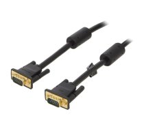 Cable; D-Sub 15pin HD plug,both sides; black; 5m; Core: Cu; 30AWG | DAEBJ  | DAEBJ