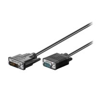 Cable; D-Sub 15pin HD plug,DVI-I (12+5) plug; 1m; black | DVI-VGA/1  | 50989
